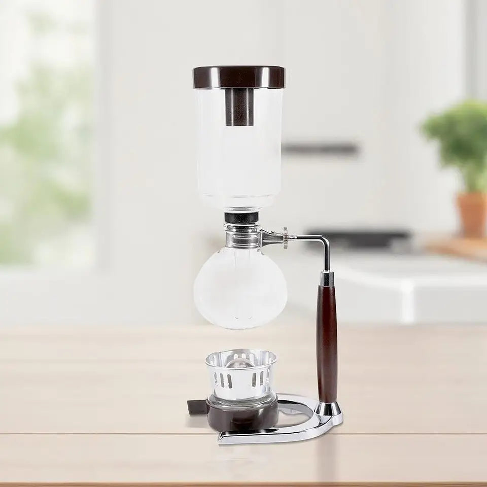 Siphon Vacuum Coffee Maker wooden Handle Siphon Pot Professional Coffee Kettle Pot Set Filter Espresso Syphon Coffee Maker Cafe