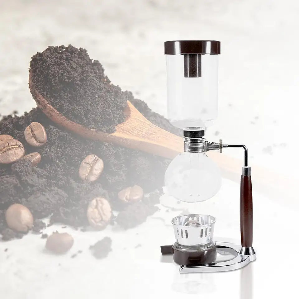 Siphon Vacuum Coffee Maker wooden Handle Siphon Pot Professional Coffee Kettle Pot Set Filter Espresso Syphon Coffee Maker Cafe