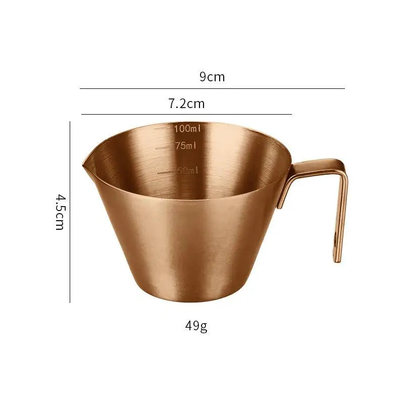 1PCS Stainless Steel Coffee Measuring Cup Kitchen Tool Scale Mark Espresso Shot Cup Coffee Machine Accessories Measure Mug
