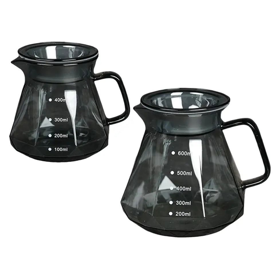 Heat Resistant Coffee Server Kettle Coffee Brewer with Handle Lid Coffee Pot