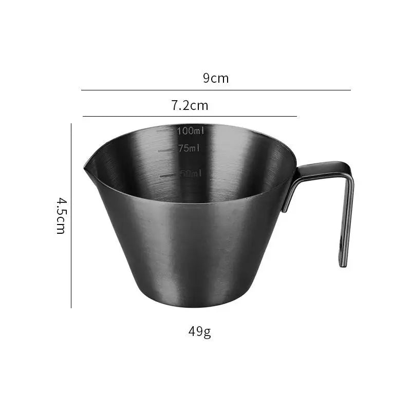 1PCS Stainless Steel Coffee Measuring Cup Kitchen Tool Scale Mark Espresso Shot Cup Coffee Machine Accessories Measure Mug