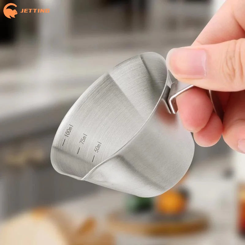 1PCS Stainless Steel Coffee Measuring Cup Kitchen Tool Scale Mark Espresso Shot Cup Coffee Machine Accessories Measure Mug