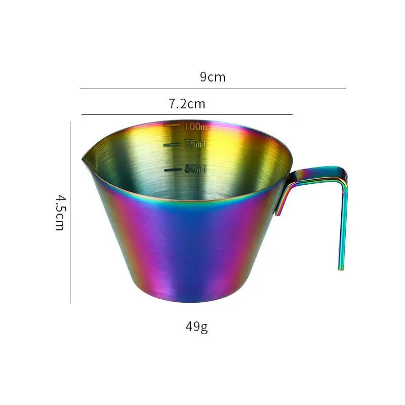 1PCS Stainless Steel Coffee Measuring Cup Kitchen Tool Scale Mark Espresso Shot Cup Coffee Machine Accessories Measure Mug