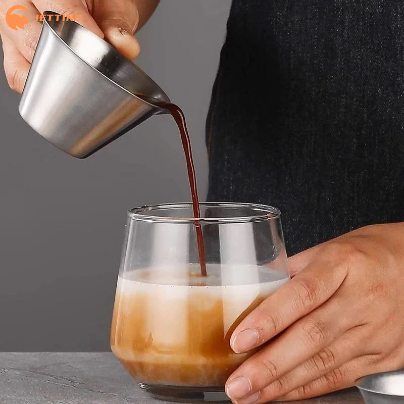 1PCS Stainless Steel Coffee Measuring Cup Kitchen Tool Scale Mark Espresso Shot Cup Coffee Machine Accessories Measure Mug