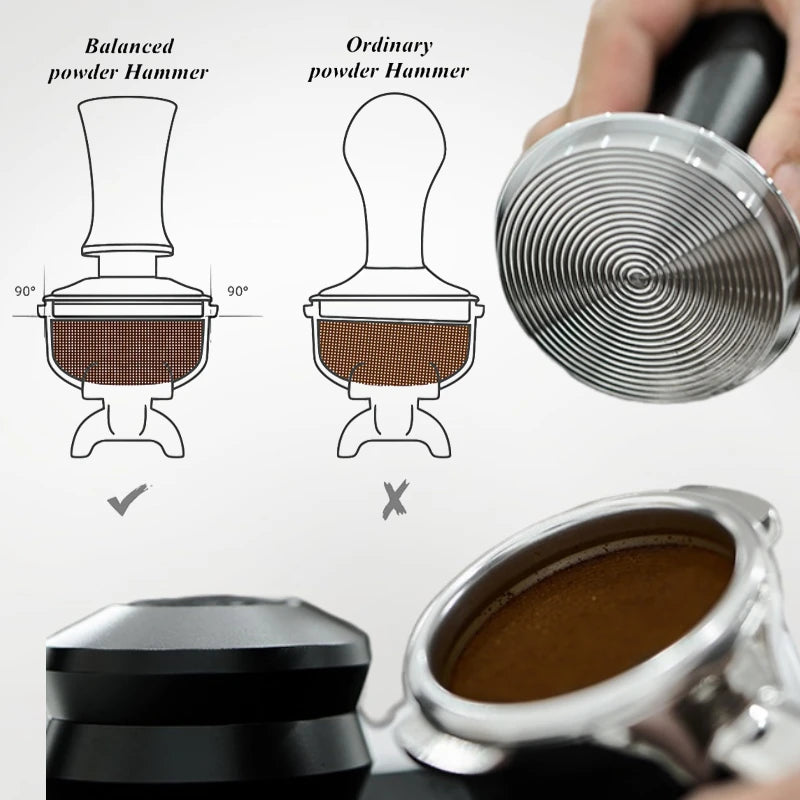 BEARR Coffee Press Constant Pressure Adjustable Coffee Powder Press Barista Tool Coffee Distributor  Accessories  Coffee Tamper
