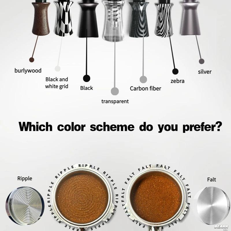 BEARR Coffee Press Constant Pressure Adjustable Coffee Powder Press Barista Tool Coffee Distributor  Accessories  Coffee Tamper