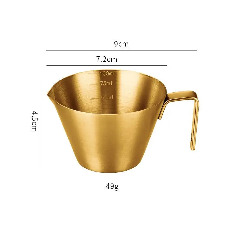 1PCS Stainless Steel Coffee Measuring Cup Kitchen Tool Scale Mark Espresso Shot Cup Coffee Machine Accessories Measure Mug