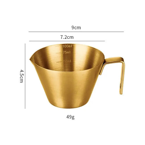 1PCS Stainless Steel Coffee Measuring Cup Kitchen Tool Scale Mark Espresso Shot Cup Coffee Machine Accessories Measure Mug