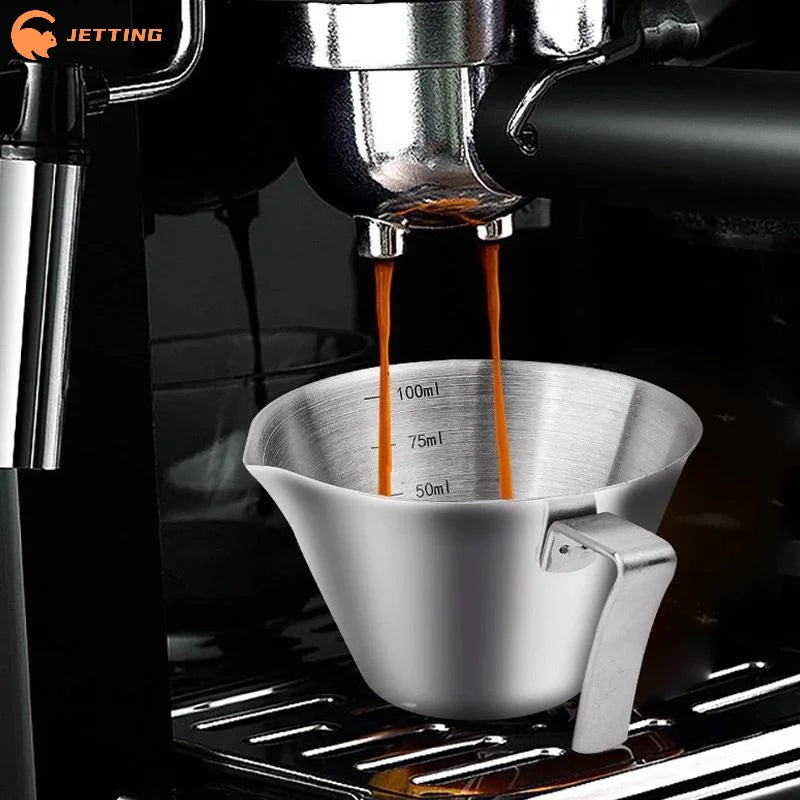 1PCS Stainless Steel Coffee Measuring Cup Kitchen Tool Scale Mark Espresso Shot Cup Coffee Machine Accessories Measure Mug