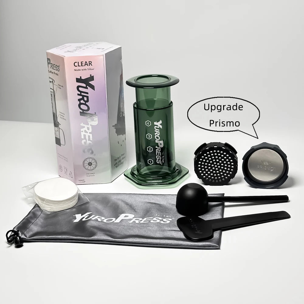Yuropress Portable Espresso Coffee maker Air press Car Home Powder Travel French press Hand Press Cold brew pot hiking Camping
