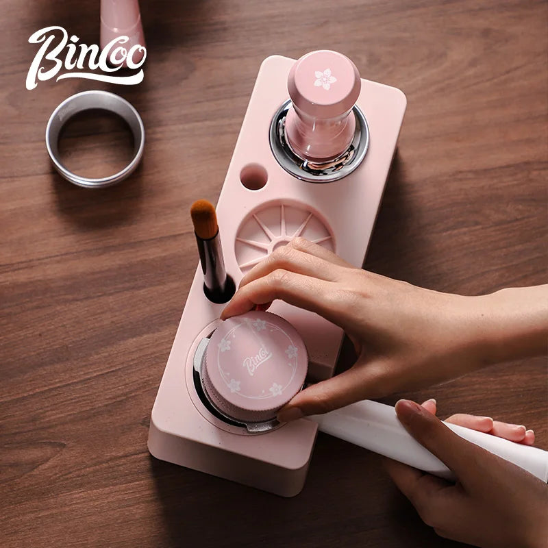Bincoo Tamping Station 51/58mm Coffee Press Foundation Make-up Seat Leveler for Storing Concentrated Household Coffee Maker Tool