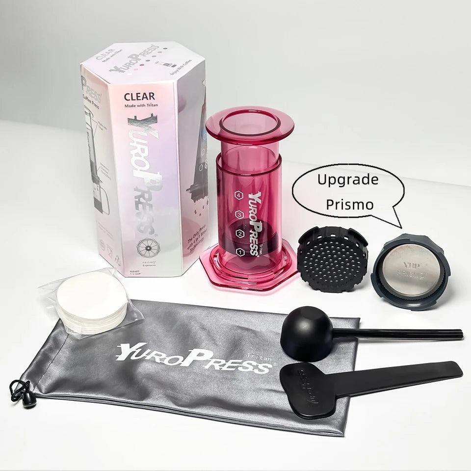 Yuropress Portable Espresso Coffee maker Air press Car Home Powder Travel French press Hand Press Cold brew pot hiking Camping