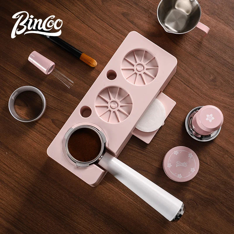 Bincoo Tamping Station 51/58mm Coffee Press Foundation Make-up Seat Leveler for Storing Concentrated Household Coffee Maker Tool