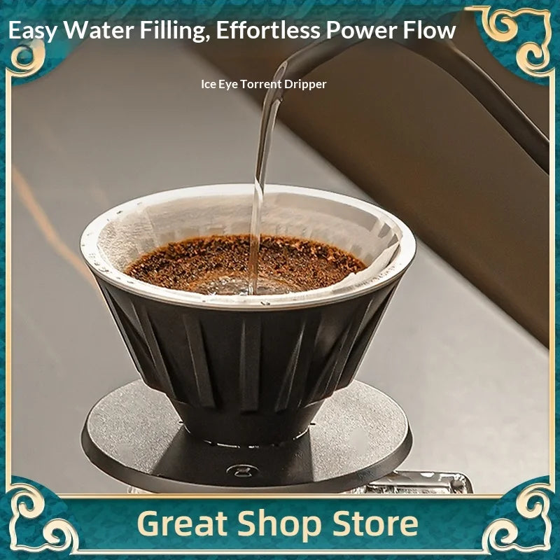 TIMEMORE x Matt Torrent V-Shaped Metal Filter Cup Ice Pupil Hand Brew Coffee Dripper Home Barista Tool Gift New In Stock